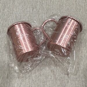 Moscow Mule Mug Set. Set of Two Rose Gold Mugs.